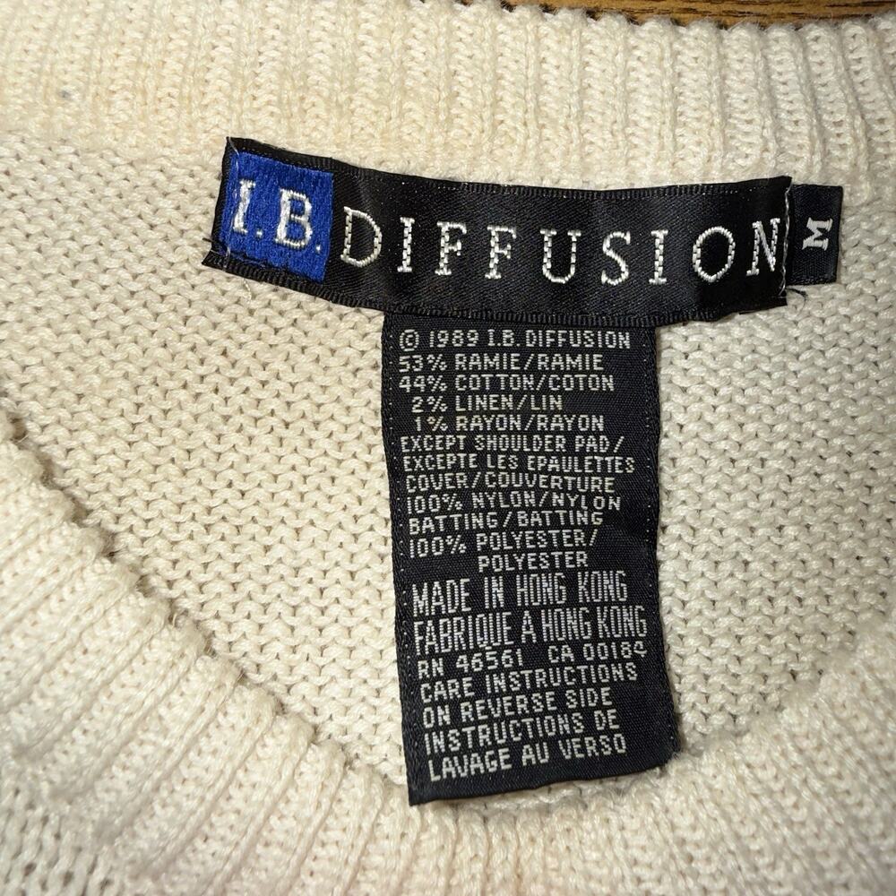 Vintage 1989 I.B. Diffusion Saint Croix Harbor Nautical Knit Sweater M Novelty - Picture 7 of 8